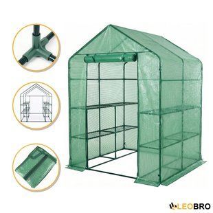 Стелаж-теплиця LEOBRO 143x143x195 см на 8 полиць Green (LB-G122) 8822 фото
