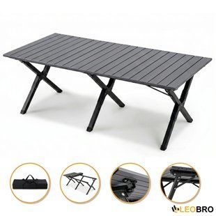 Розкладний туристичний стіл LEOBRO Camp Black XL (LB-1070) 8923  фото