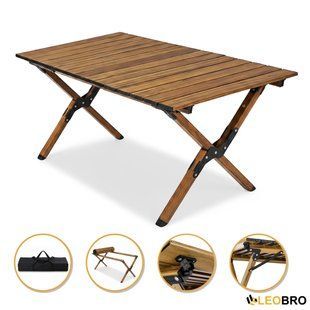 Розкладний туристичний стіл LEOBRO Camp Wood L (LB-1067) 8924  фото