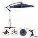 Складна садова парасоля з боковим подовжувачем та LED підсвіткою LEOBRO Синя (LB-1086) 9408 фото 1