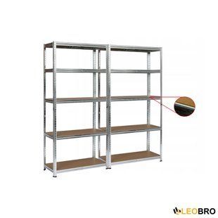 Набір із двох стелажів LEOBRO Premium 150 х 140 х 30 см, 175кг/полиця, 5 полиць (LB-R112Х2) 9229 фото