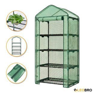 Стелаж-теплиця LEOBRO 159х69х49 см на 4 полиці Green (LB-G118) 8826 фото